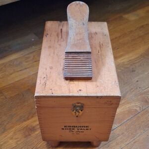 Esquire Wooden Shoe Valet Box with Brush